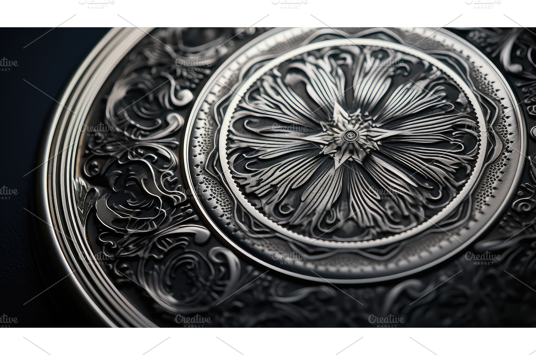 designs silver gradient medallion ai, an Arts & Entertainment Photo by pikepicture
