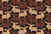 Forest dwellers - funny elks, a Pattern Graphic by Tanna.ART (Thumbnail 3 of 7)