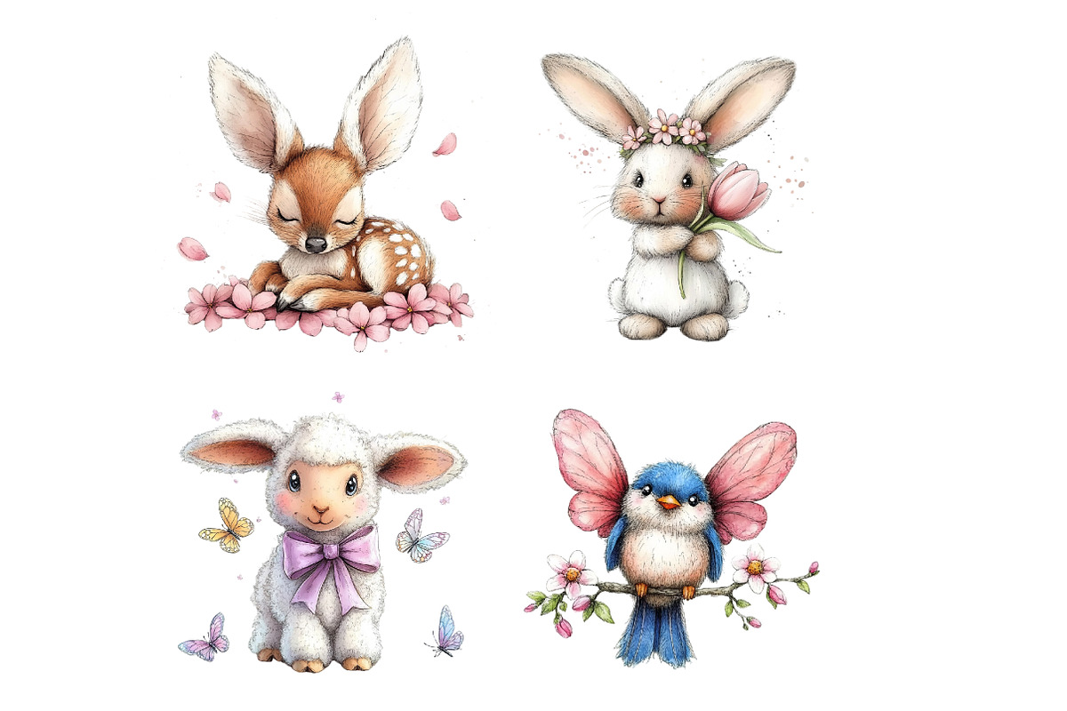 Spring Animal Clipart Bundle, an Illustration by Design Market (Photo 4 of 5)