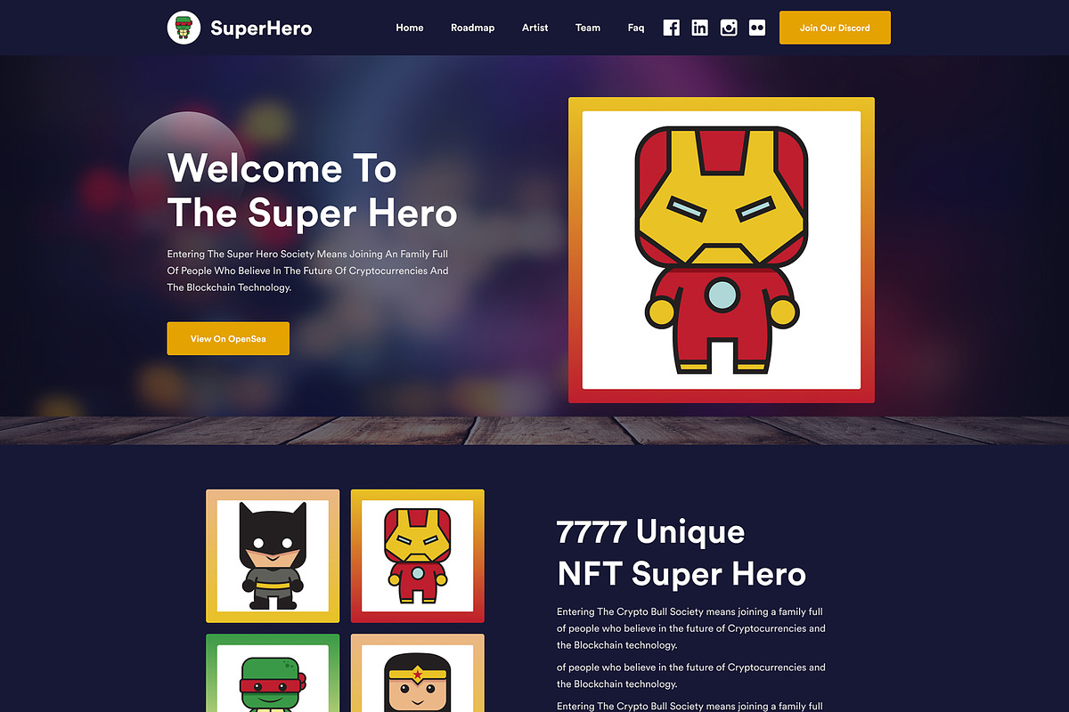 NFT Landing Page HTML Template, a Landing Page Template by CodexCoder Themes (Photo 4 of 4)