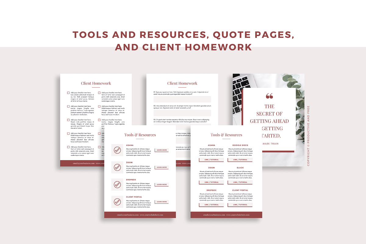 Client Experience Welcome Packet, a Magazine Template by ProductiveandFree (Photo 6 of 15)