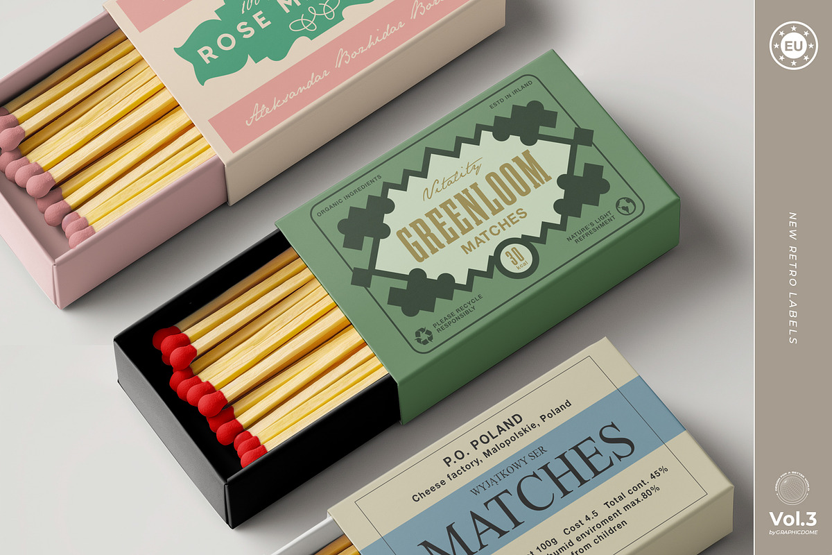 Retro Labels Vol.3, a Branding & Logo Template by Graphicdome