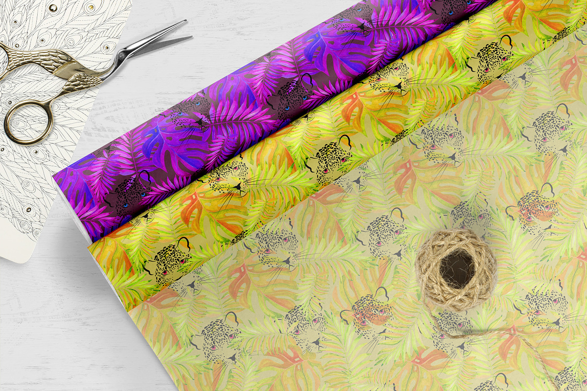 Tropical Leopard Seamless Pattern, a Pattern Graphic by Oksana Dovhopol Art (Photo 19 of 23)