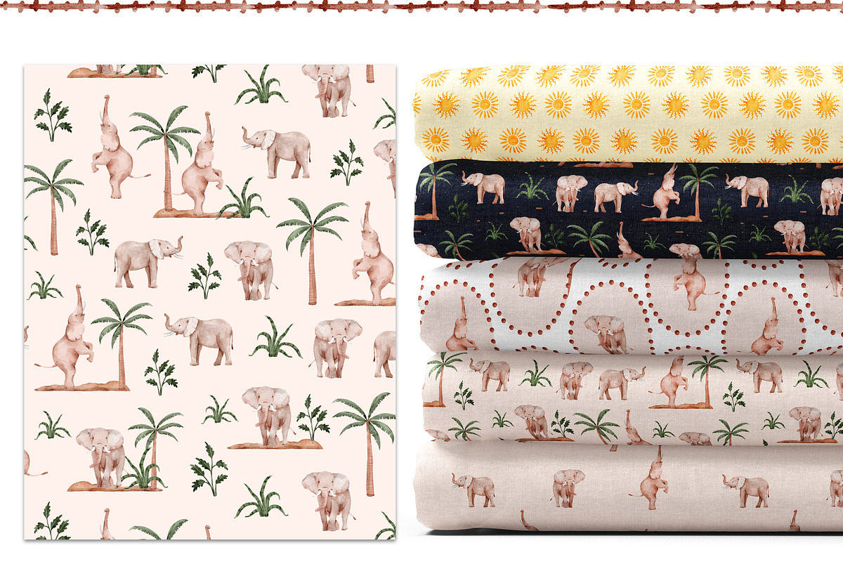 Africa - safari animals patterns, an Animal Illustration by Pattern + watercolor (Photo 5 of 7)
