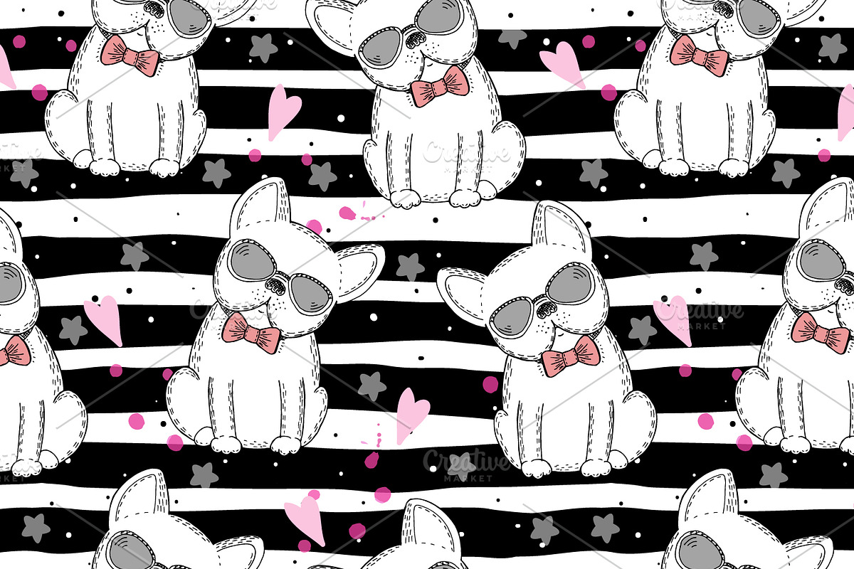 Cute dogs collection!, a Pattern Graphic by Irene_Boiko_ART (Photo 10 of 16)