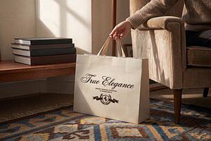 Luxury Paper Shopping Bag Mockup, a Packaging Mockup by Designer Dude