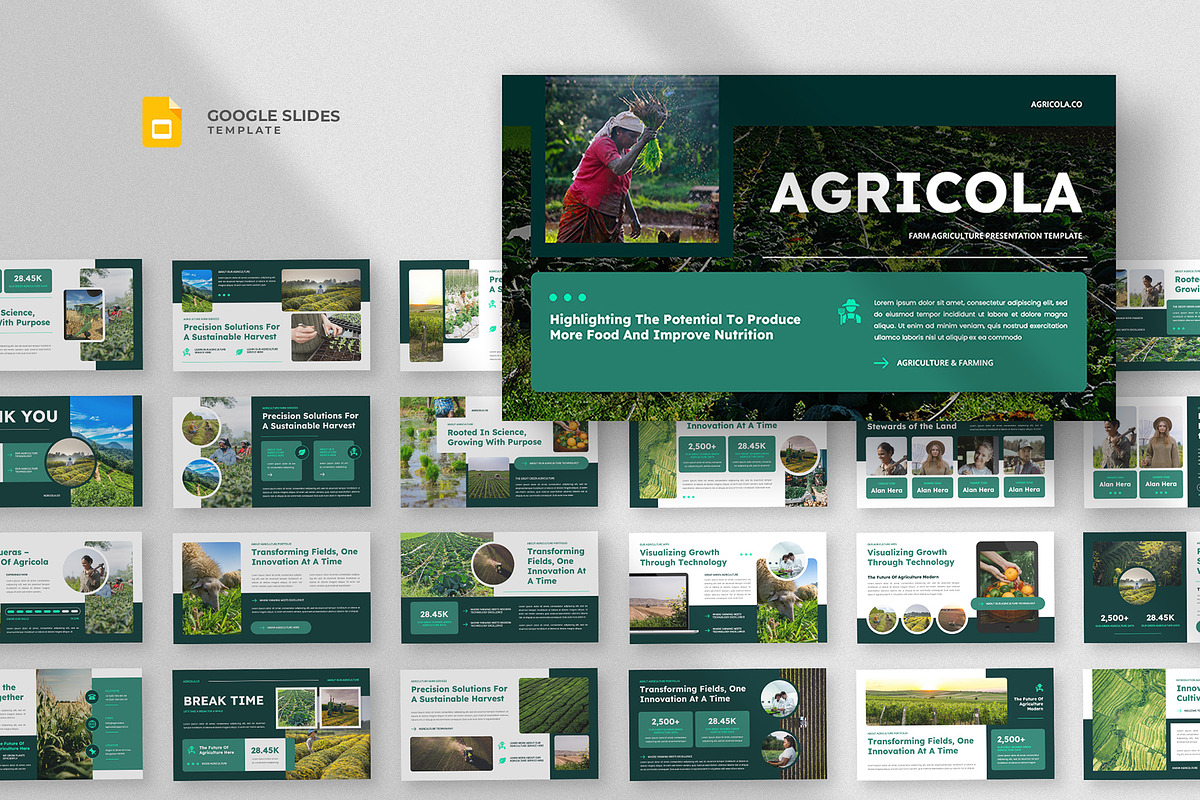 Modern Agriculture Google Slides, a Presentation Template by fluffstudio (Photo 1 of 4)