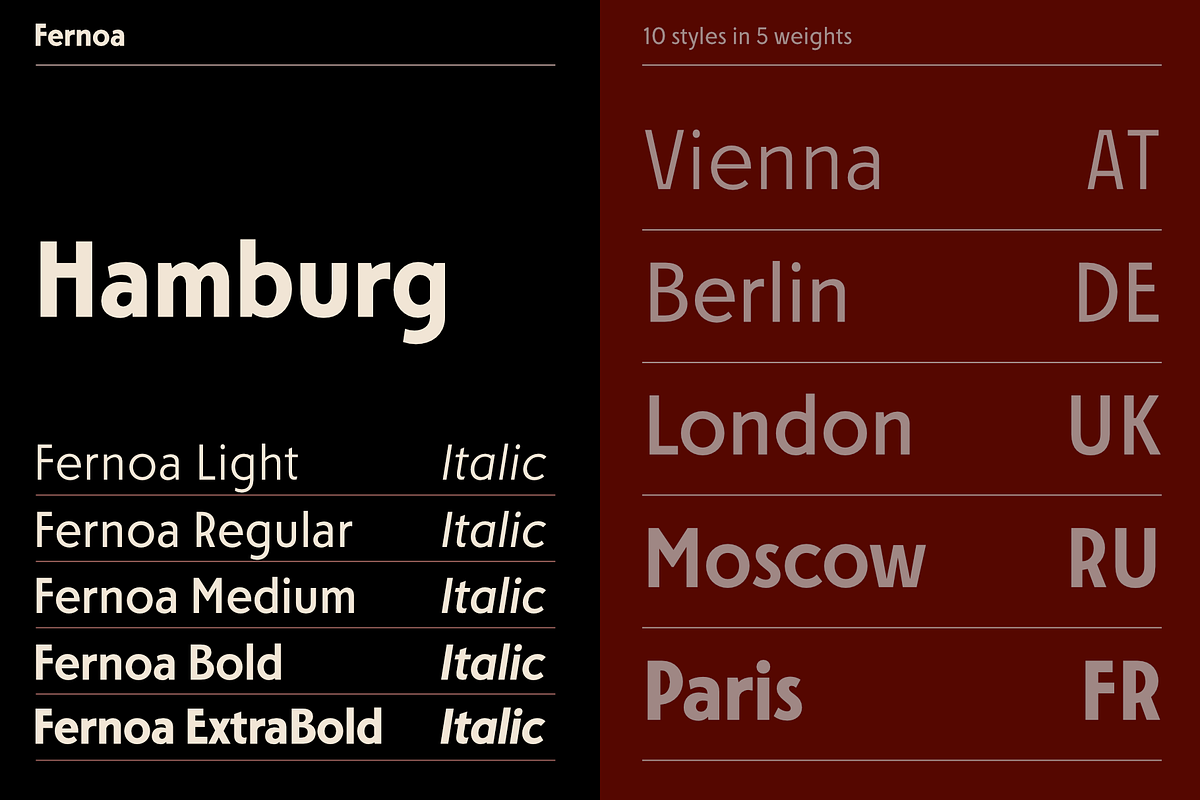 FERNOA - Dramatic Sans Serif Family, a Sans Serif Font by Nasir Udin (Photo 2 of 14)