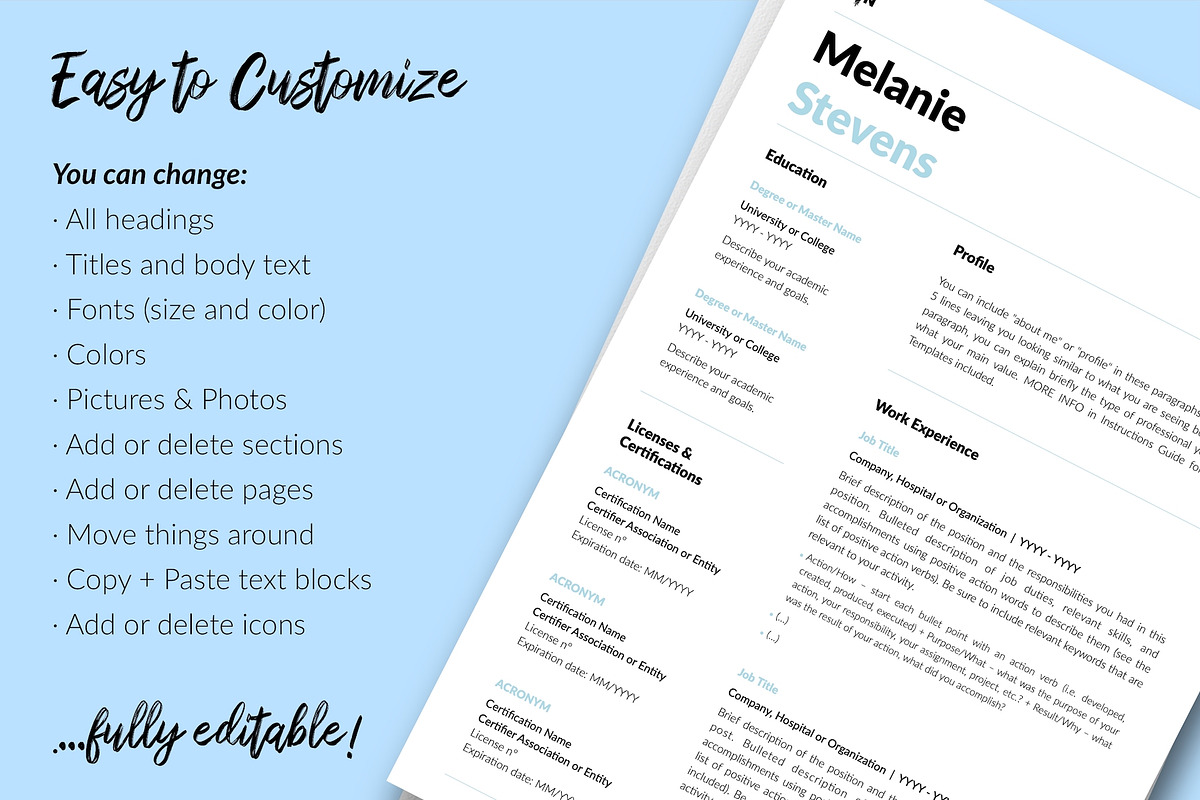 Nurse Resume Template / CV - Melanie, a Resume Template by Templates Design Co. (Photo 13 of 17)