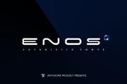 ENOS Sleek Futuristic Expanded Font, a Sans Serif Font by WhymoreArt (Thumbnail 1 of 7)