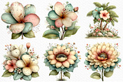 Tropical Whimsical Flowers Clipart, an Illustration by Craft Nest (Thumbnail 5 of 12)
