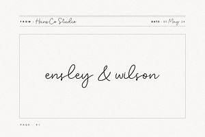 Ensley Wilson Font