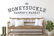 Honeysuckle Market Fonts + Elements