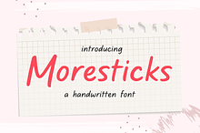 Moresticks A Handwritten Font
