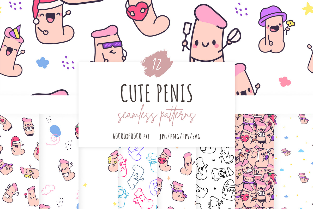 Funny Penis Patterns, a Pattern Graphic by Palau (Photo 1 of 9)