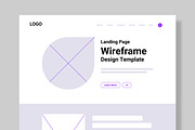 Modern Landing Page Wireframe, a Wireframe Template by MightyDesign (Thumbnail 2 of 9)