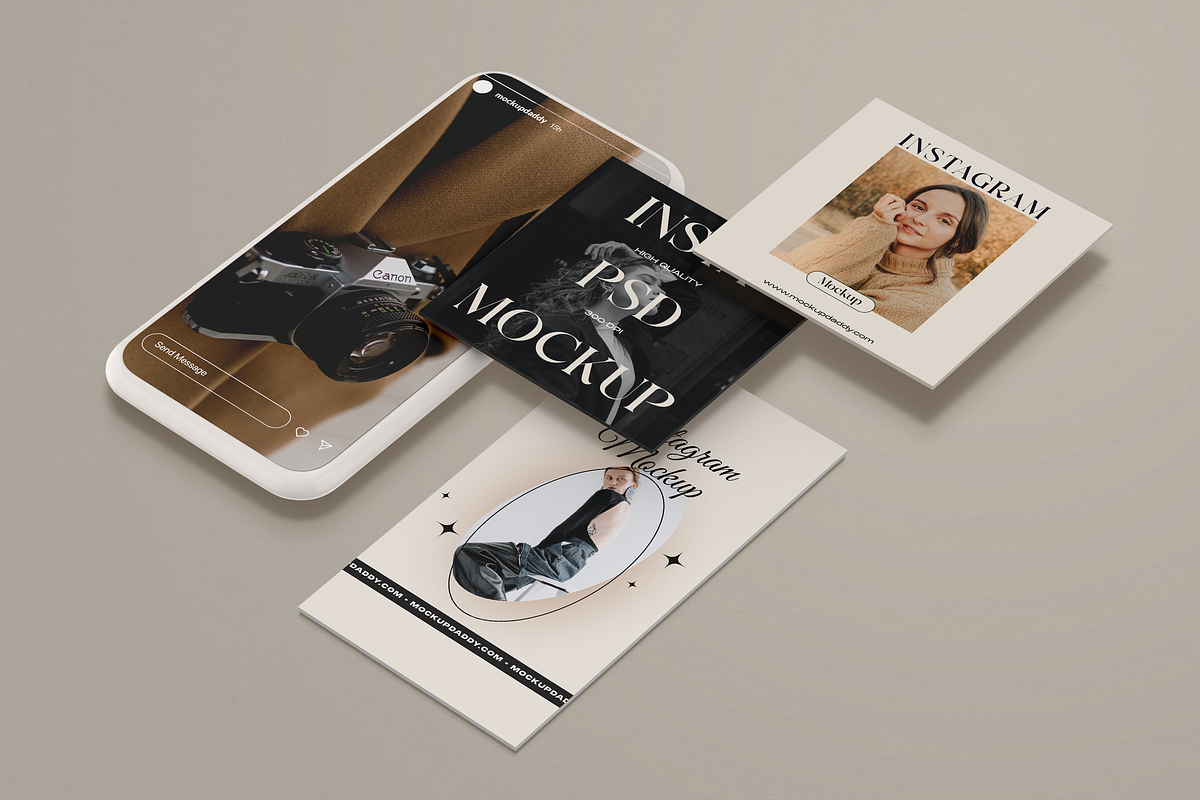 Instagram Feed & Tile Mockup, a Device Mockup by Mockupdaddy (Photo 6 of 20)
