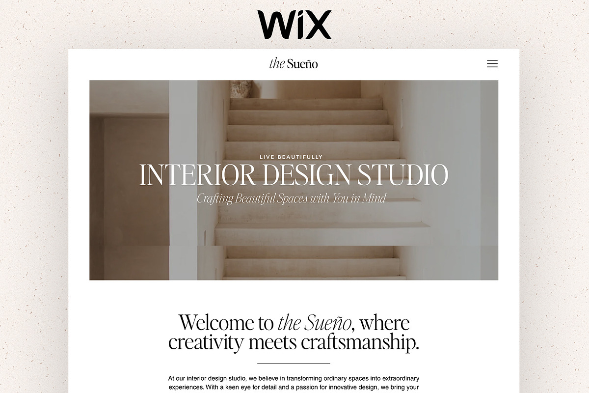 Wix Interior Designer Template, a Wix Template by Pastel Flush Studio (Photo 1 of 7)