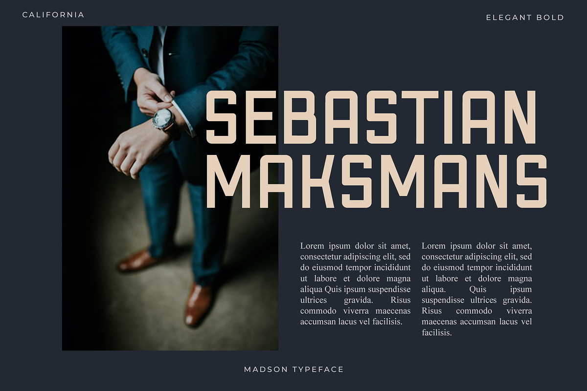 Madson - Masculine modern typeface, a Sans Serif Font by CCS Type (Photo 8 of 16)