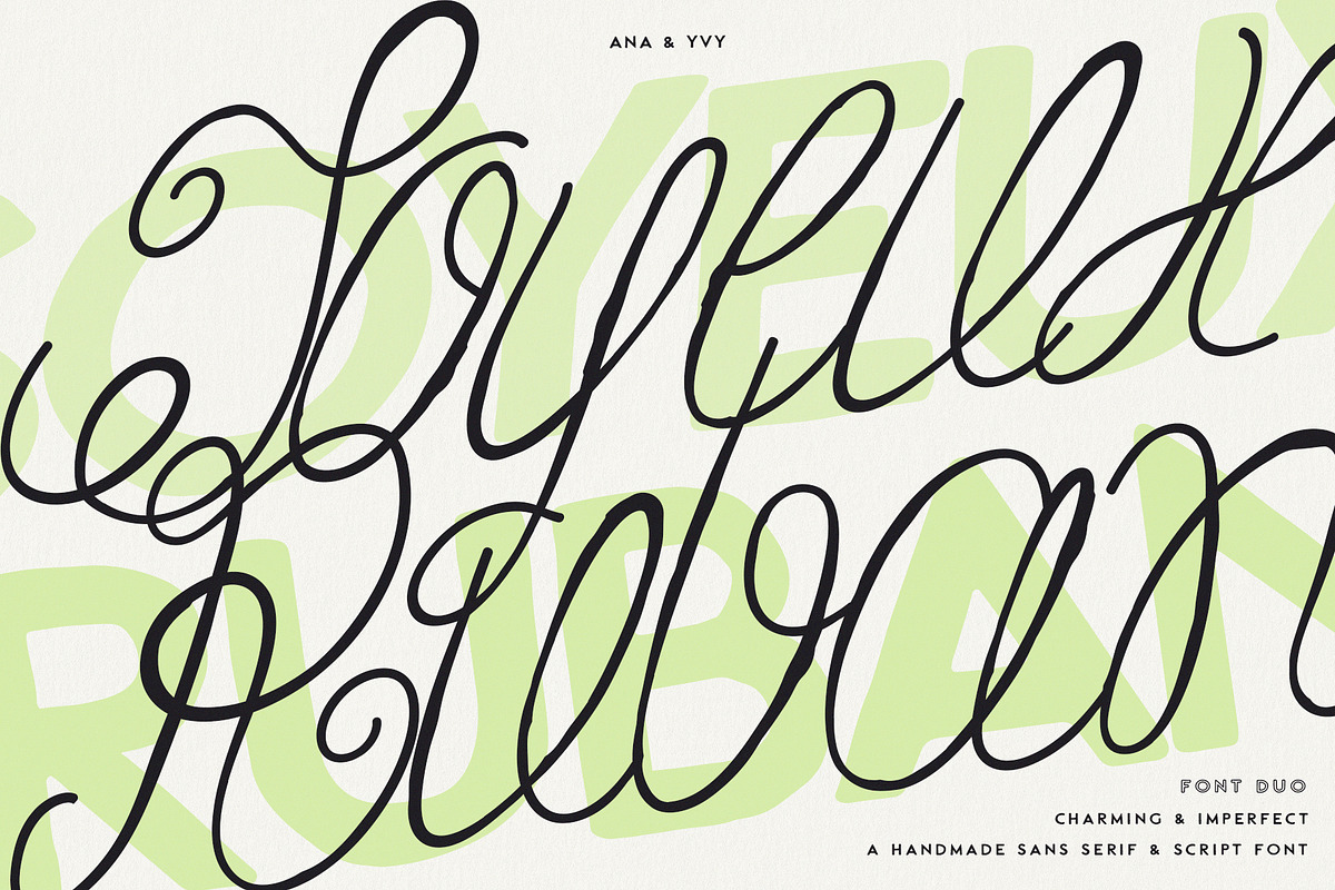 Ruban Soyeux Script & Sans Font Duo, a Handwritten Font by ana & yvy (Photo 23 of 32)