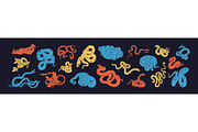 Exotic snakes set, seamless patterns, an Animal Illustration by PaperTrident (Thumbnail 3 of 7)