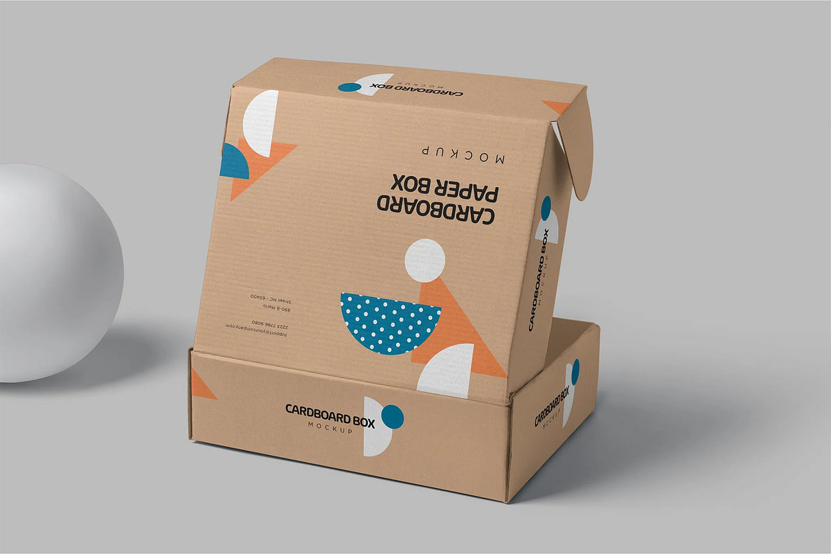 Realistic Mailer Box Mockup, a Packaging Mockup by megostudi0 (Photo 7 of 7)