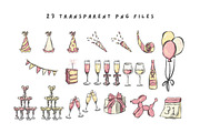 Hand Drawn New Year Pink Whimsical, a Decorative Illustration by CraftingOnSunday (Thumbnail 2 of 3)