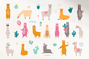 Llama - collection. Pattern and card, an Illustration by Mariart_i (Thumbnail 2 of 9)