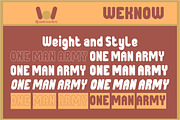 One Man Army font, a Sans Serif Font by weknow (Thumbnail 7 of 8)