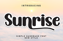 Sunrise | Script Font