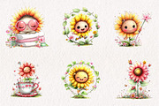 Whimsical Sunflower Summer Clipart, an Illustration by CreationArt (Thumbnail 6 of 7)