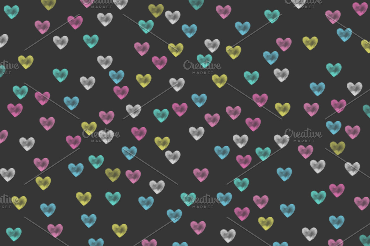 Watercolor heart Photoshop brushes, a Brush Add-On by Little Bean (Photo 2 of 5)