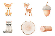 Woodland animals watercolor, an Illustration by CreationArt (Thumbnail 5 of 5)
