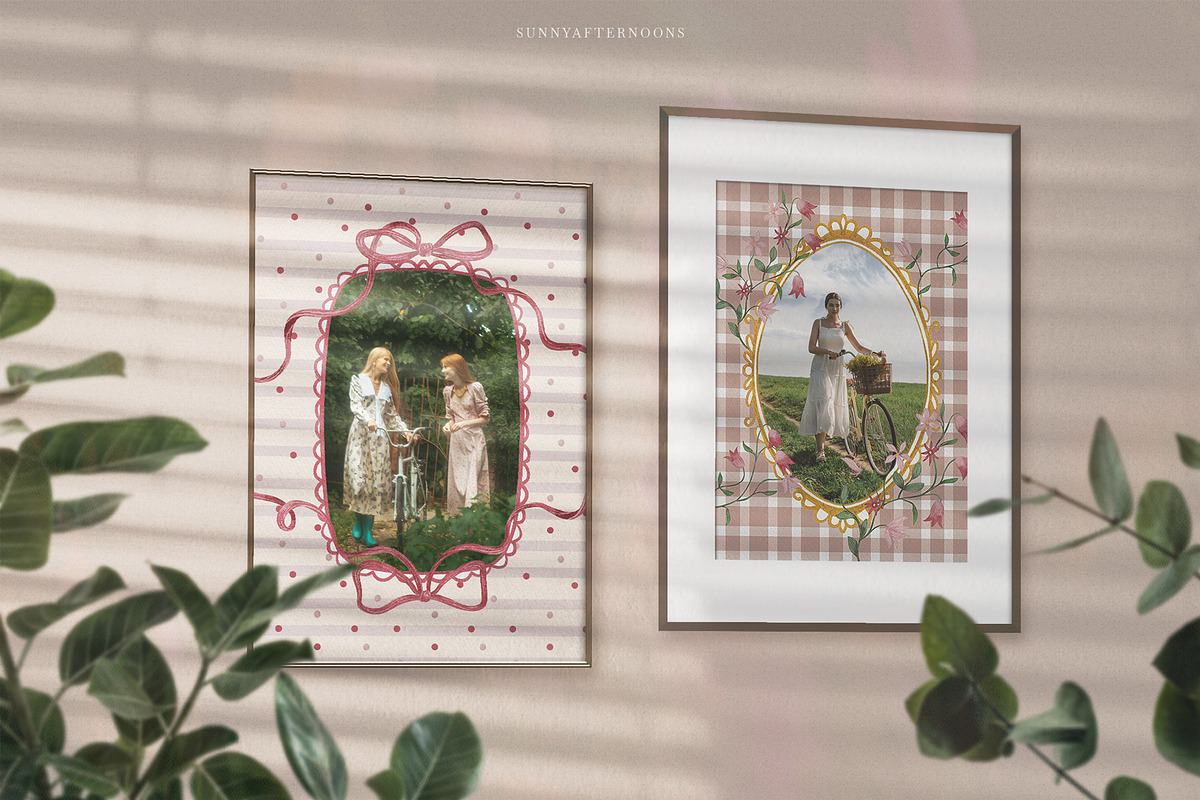 Soft Cottagecore Frames & Patterns, an Object Graphic by SunnyAfternoons (Photo 4 of 18)