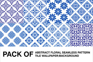 Pack of 50 abstrack floral pattern, a Pattern Graphic by Brainware Graphic