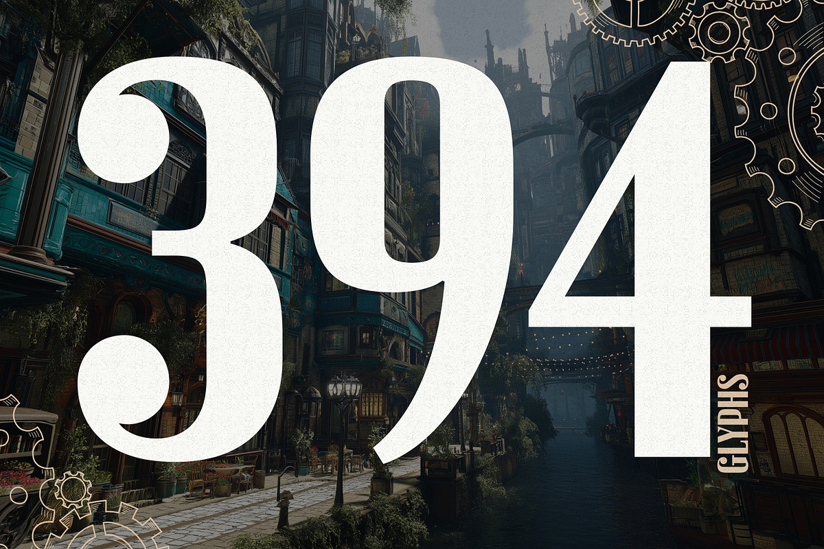 Steamspire - Steampunk Font, a Serif Font by HipFonts (Photo 9 of 9)