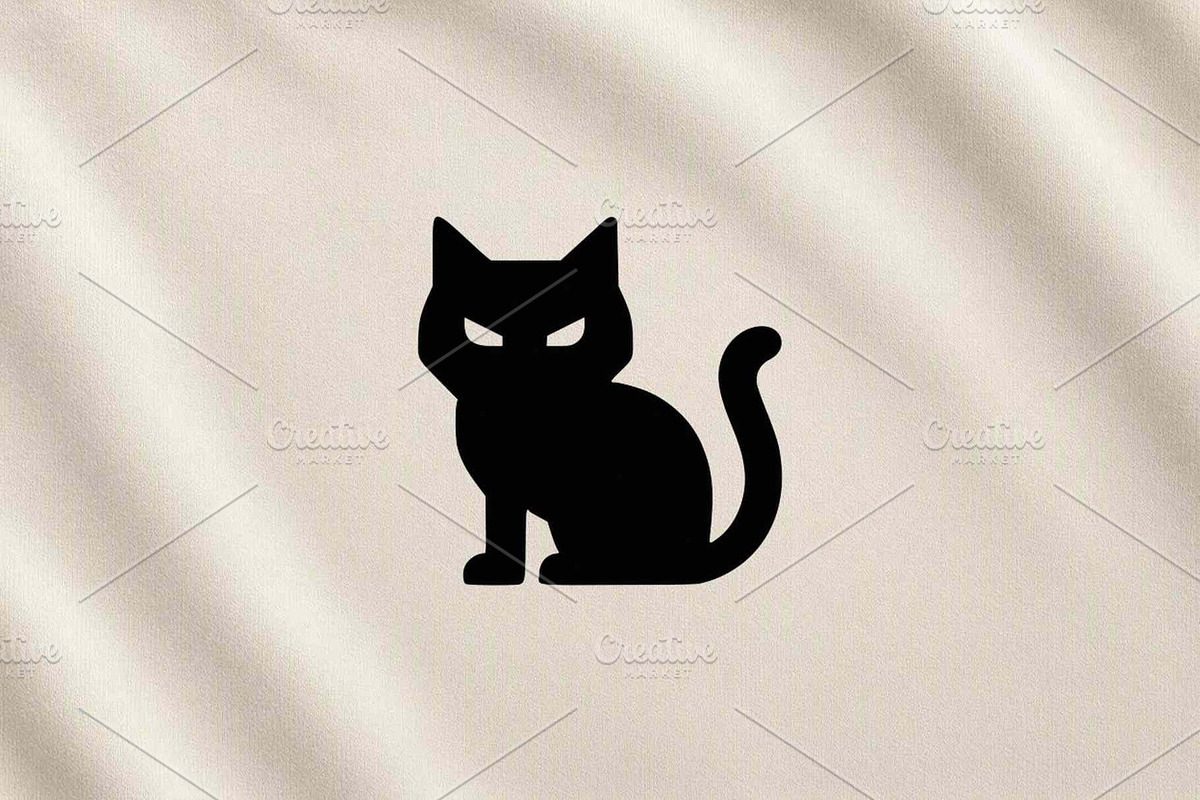 Black Pet Cat Silhouette Vector, an Animal Illustration by Vectorium Studio (Photo 3 of 4)