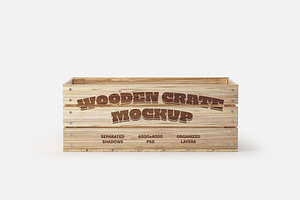 Wooden Crate Mockup Set