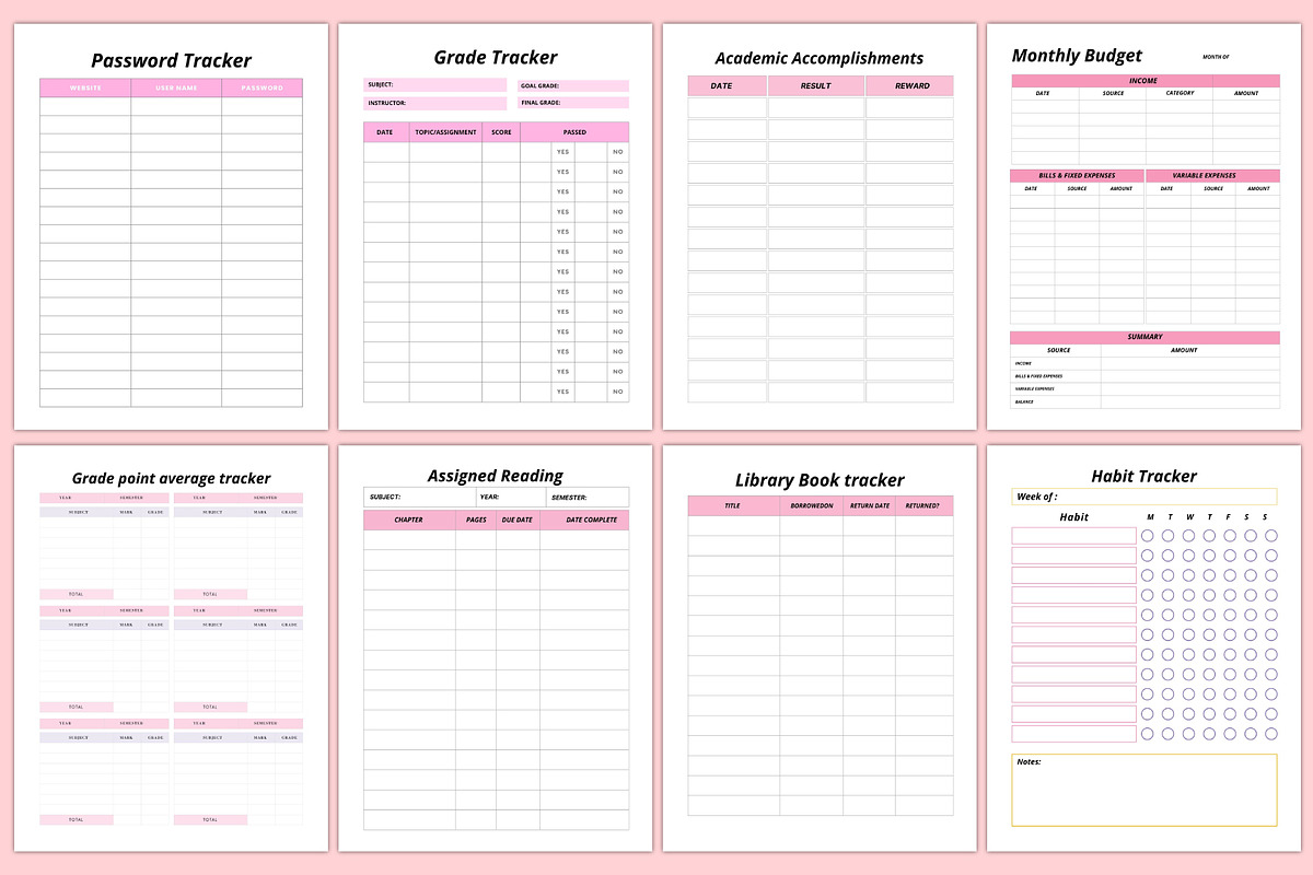 2024 Student Planner Canva Template