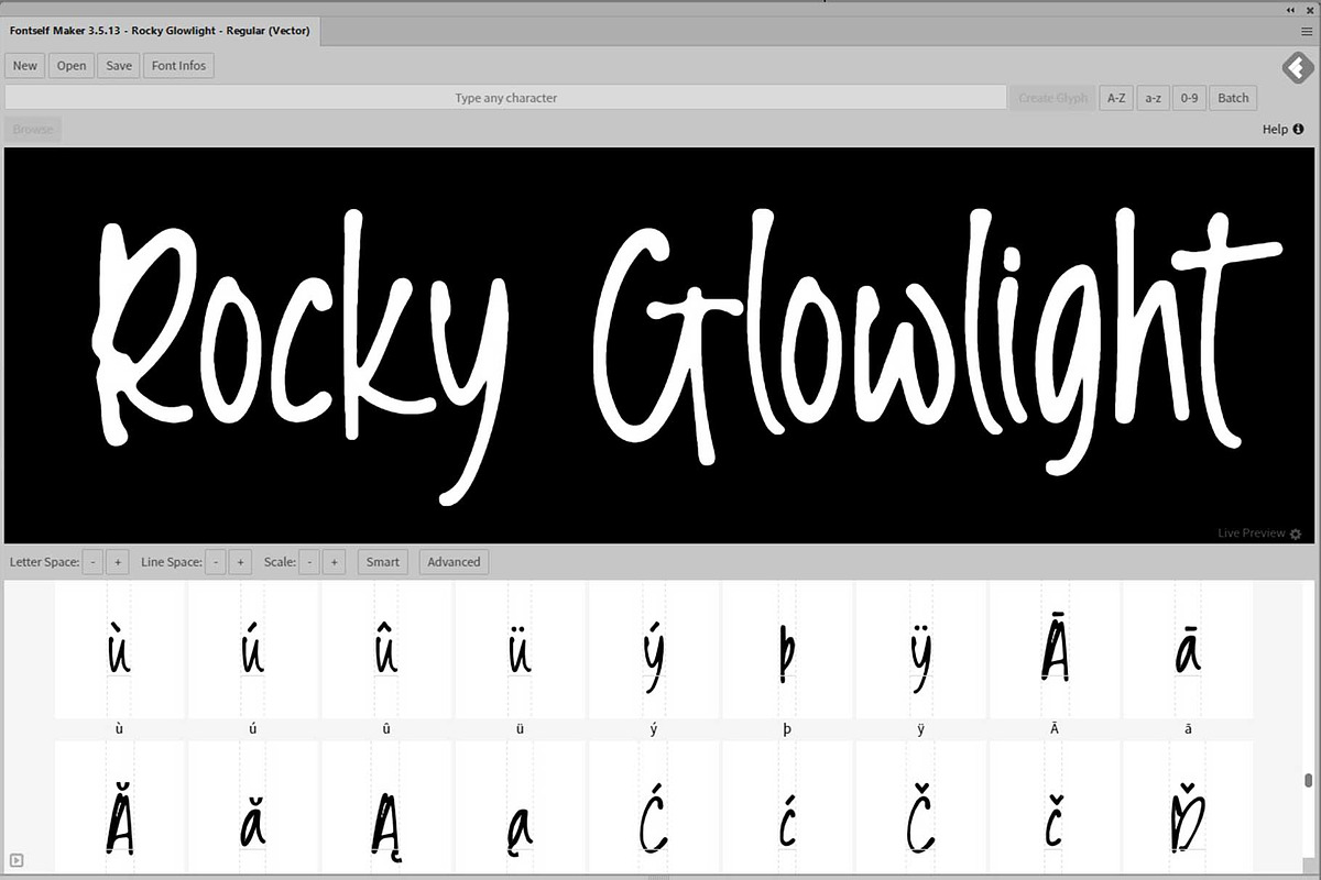 Rocky Glowlight, a Handwritten Font by Atj.std (Photo 1 of 6)