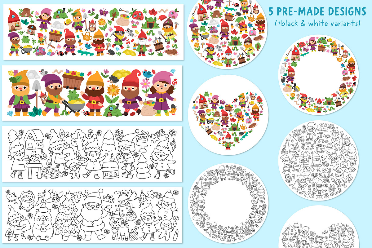 Funny dwarfs clipart and designs, an Object Graphic by Lexi Claus (Photo 6 of 9)