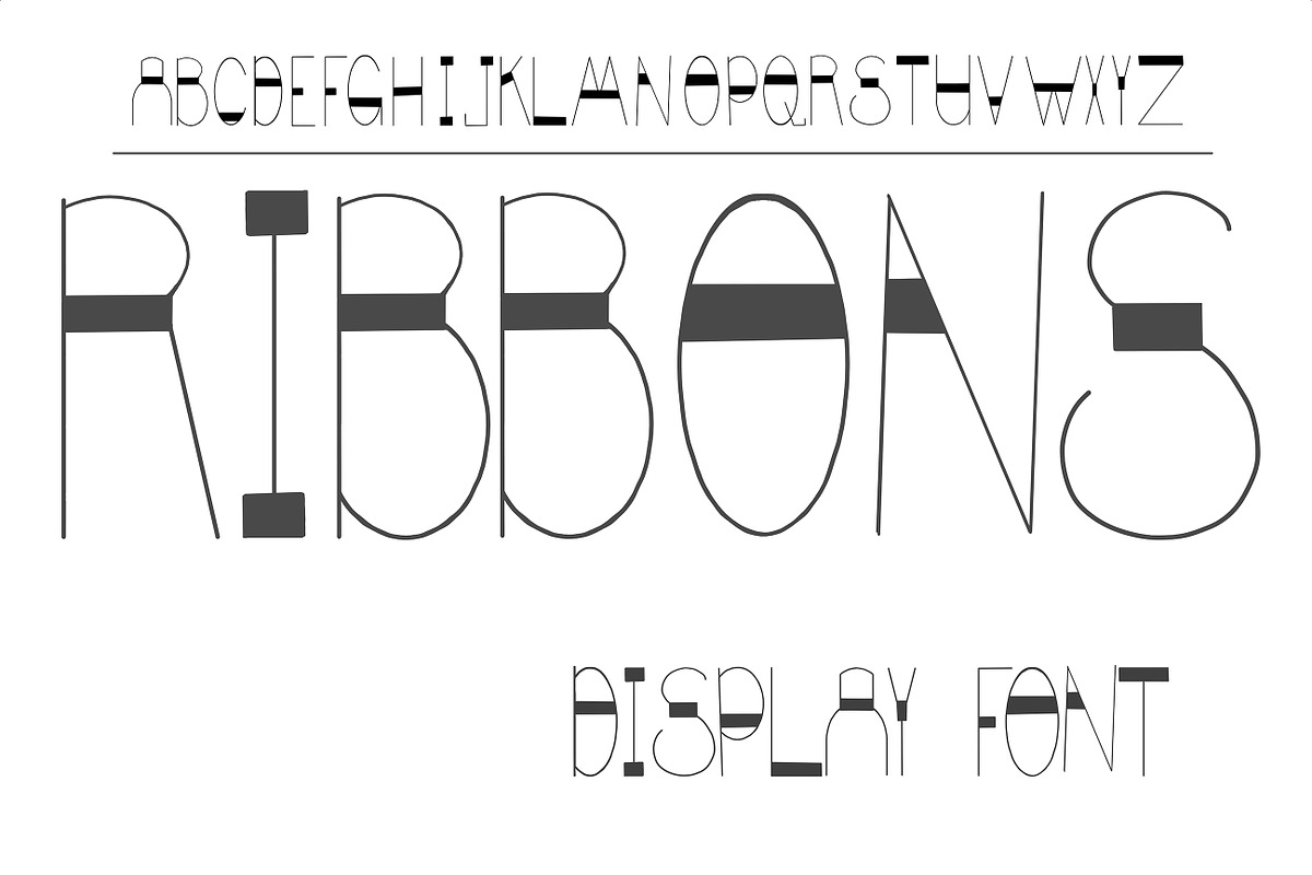 Display Typeface Ribbons Upper Case, a Script Font by PageLightStudios (Photo 5 of 5)