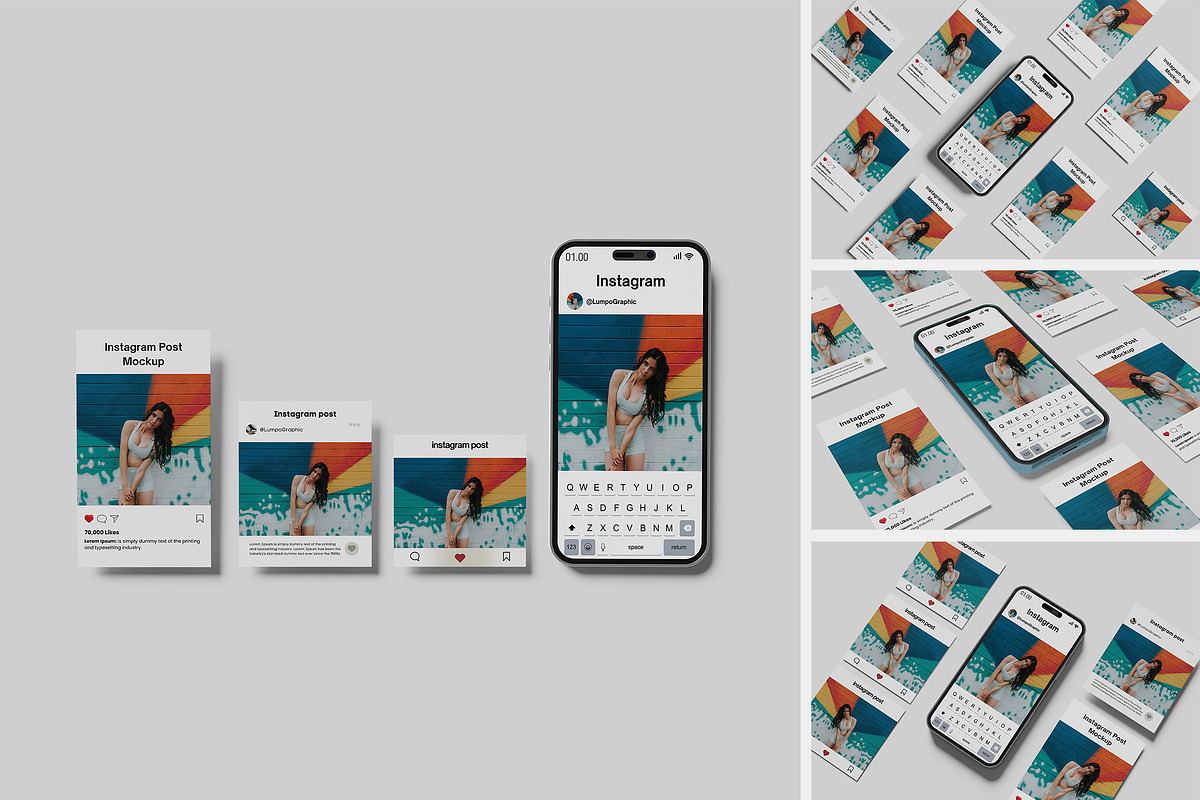 Instagram Post Mockup, a Print Template by Difa Design (Photo 1 of 6)