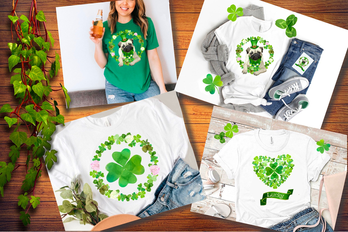 St Patrick's Day watercolor clipart, an Illustration by AkvarelRiver (Photo 9 of 9)