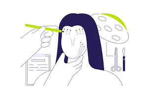 Facelift abstract concept vector, a Healthcare Illustration by Visual Generation