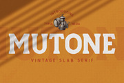 Mutone - Vintage Slab Serif, a Slab Serif Font by Typia Nesia (Thumbnail 1 of 9)