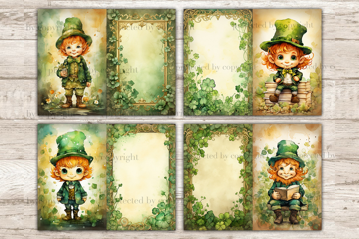 Cute Leprechaun Ephemera, a Seasonal Illustration by GlamArtZhanna (Photo 2 of 10)