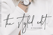 The Styled Edit- Chic Ligature Font, a Handwritten Font by PeachCreme (Thumbnail 1 of 13)