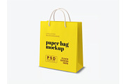 Paper Shopping Bag Mockup Template, a Packaging Mockup by DesignRushMarket (Thumbnail 4 of 5)