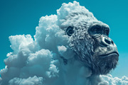 90 Clouds animals against a blue sky, an Animal Illustration by Handmadefont (Thumbnail 64 of 64)